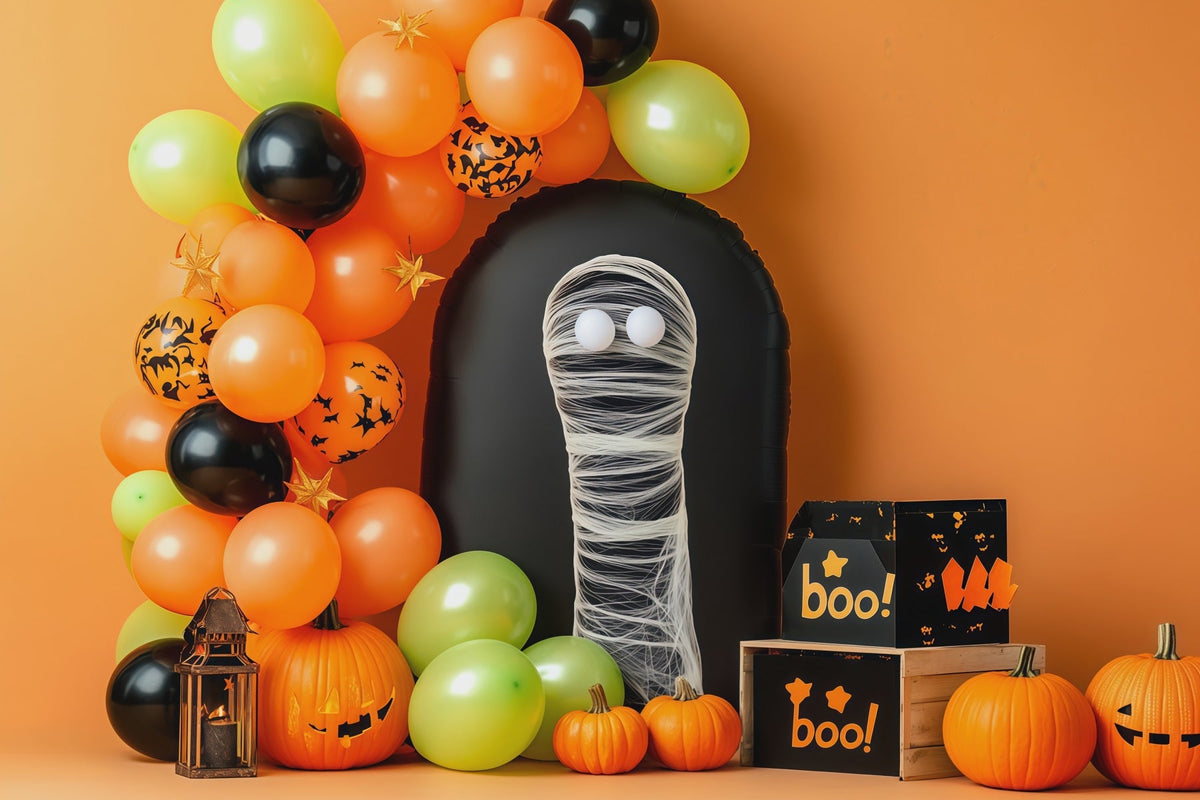 Décor Photo D'Halloween MomieBallon CitrouilleFête Anniversaire RR67-126