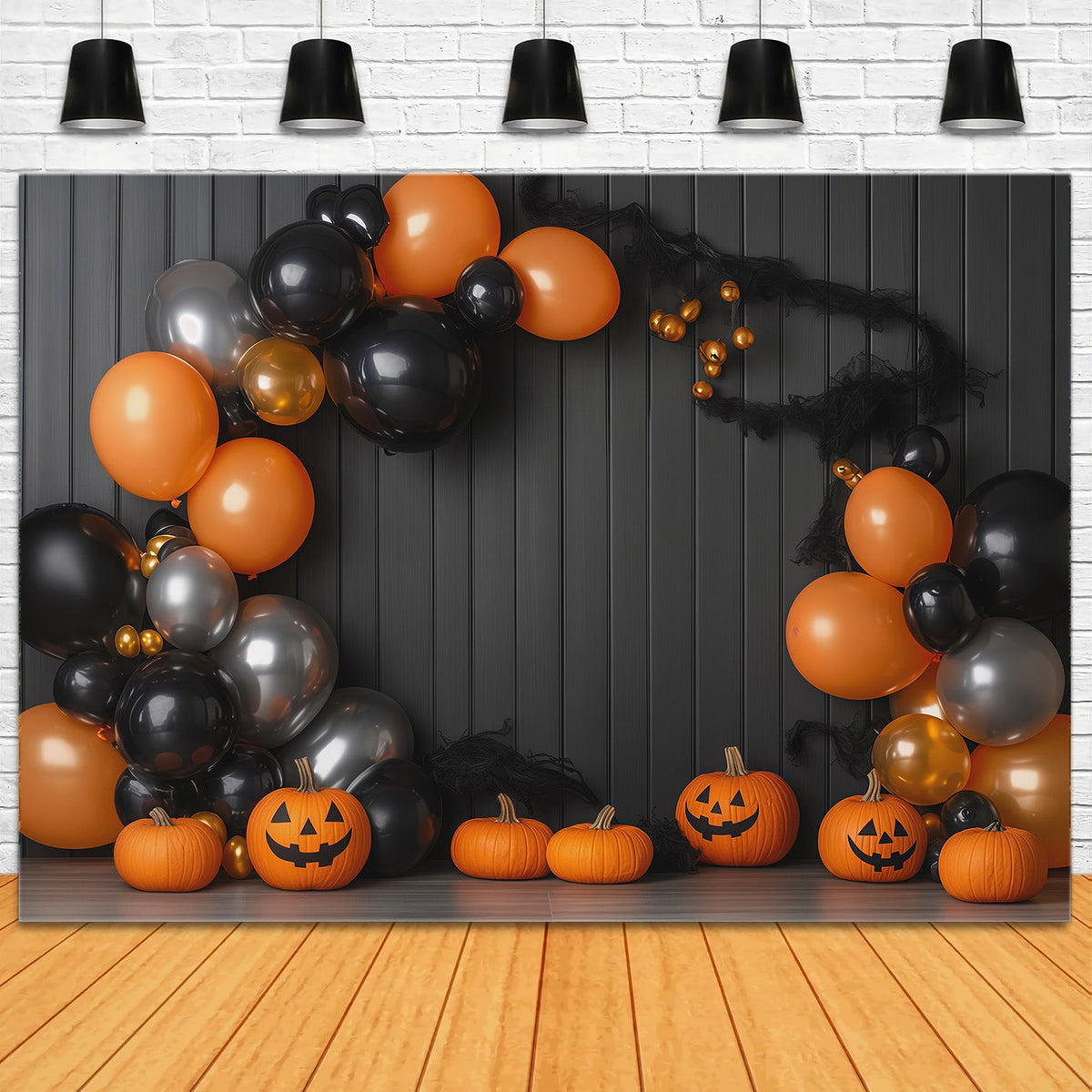 Décor Photo D'Halloween Arche De Ballons Citrouille À Faire Soi-Même RR67-149