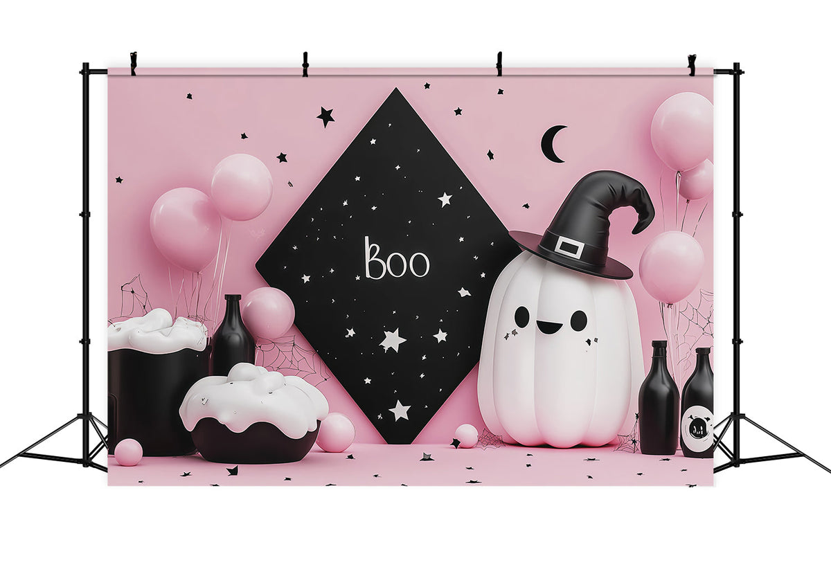 Décors D'Halloween Mignons Potion De Fantôme Rose Décorations De Scène Pour Une Fête D'Halloween RR67-155