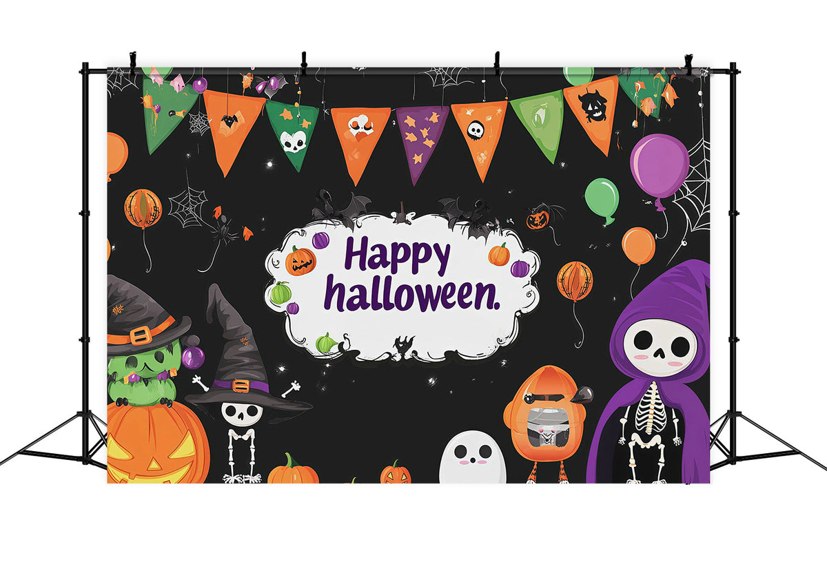 Décor De Fête D'Halloween Citrouille Squelette Mignonne Décor De Photomaton Pour Célébration D'Halloween RR67-156