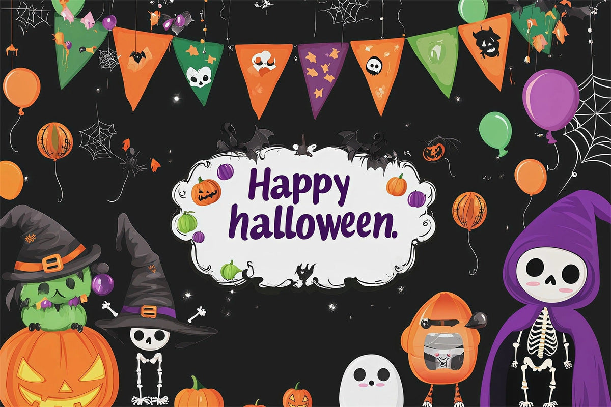 Décor De Fête D'Halloween Citrouille Squelette Mignonne Décor De Photomaton Pour Célébration D'Halloween RR67-156