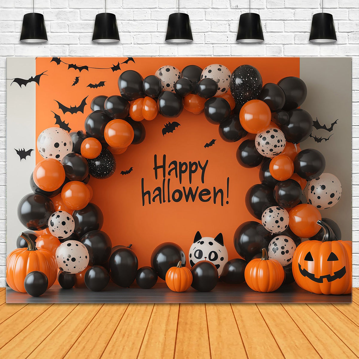 Décoration De Décor D'Halloween Avec Ballons Noirs Et OrangesIdées De Décoration À Faire Soi-MêmeRR67-189