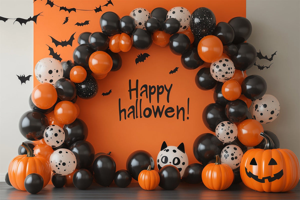 Décoration De Décor D'Halloween Avec Ballons Noirs Et OrangesIdées De Décoration À Faire Soi-MêmeRR67-189