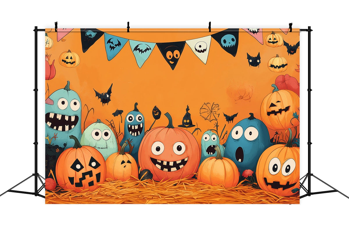 Idées De Décors Citrouille Décors Photo De Monstres De Dessin Animé Pour Fête D'Halloween RR67-190
