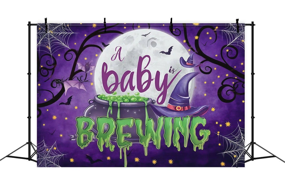 Décor De Photographie Pour Baby Shower D'Halloween Chaudron De Sorcière Pour Bébé RR67-36