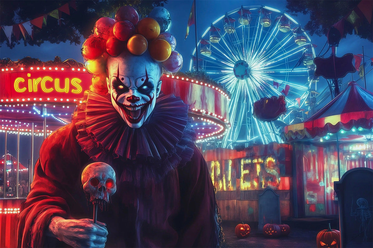 Décor De Carnaval D'Halloween Clown Tueur Soirée Carnaval Décor D'Halloween À Faire Soi-Même RR67-40
