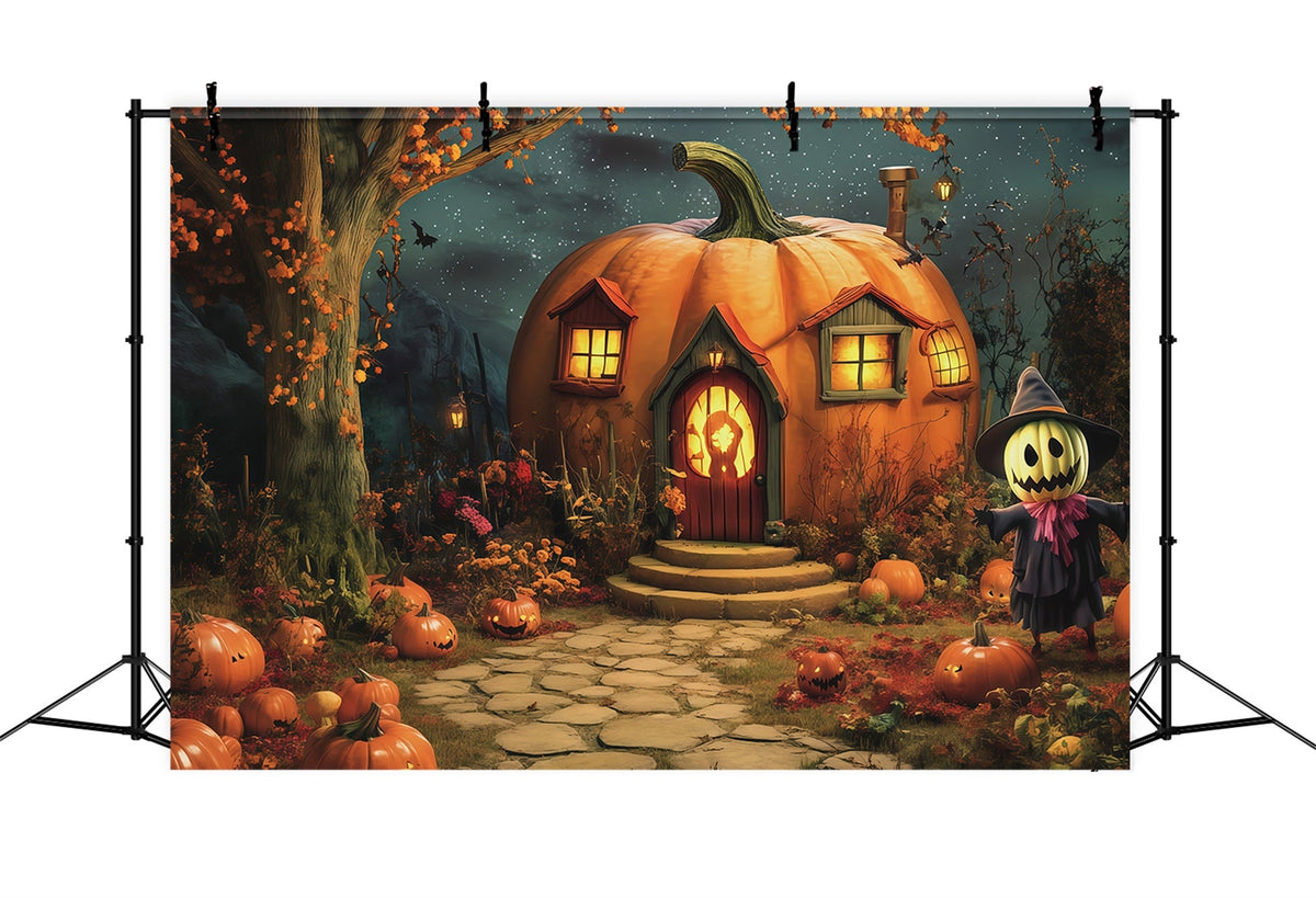 Idées De Décors Pour Halloween Citrouilles Maisonnette ÉpouvantailJardin Citrouilles Citrouilles Décor RR67-62