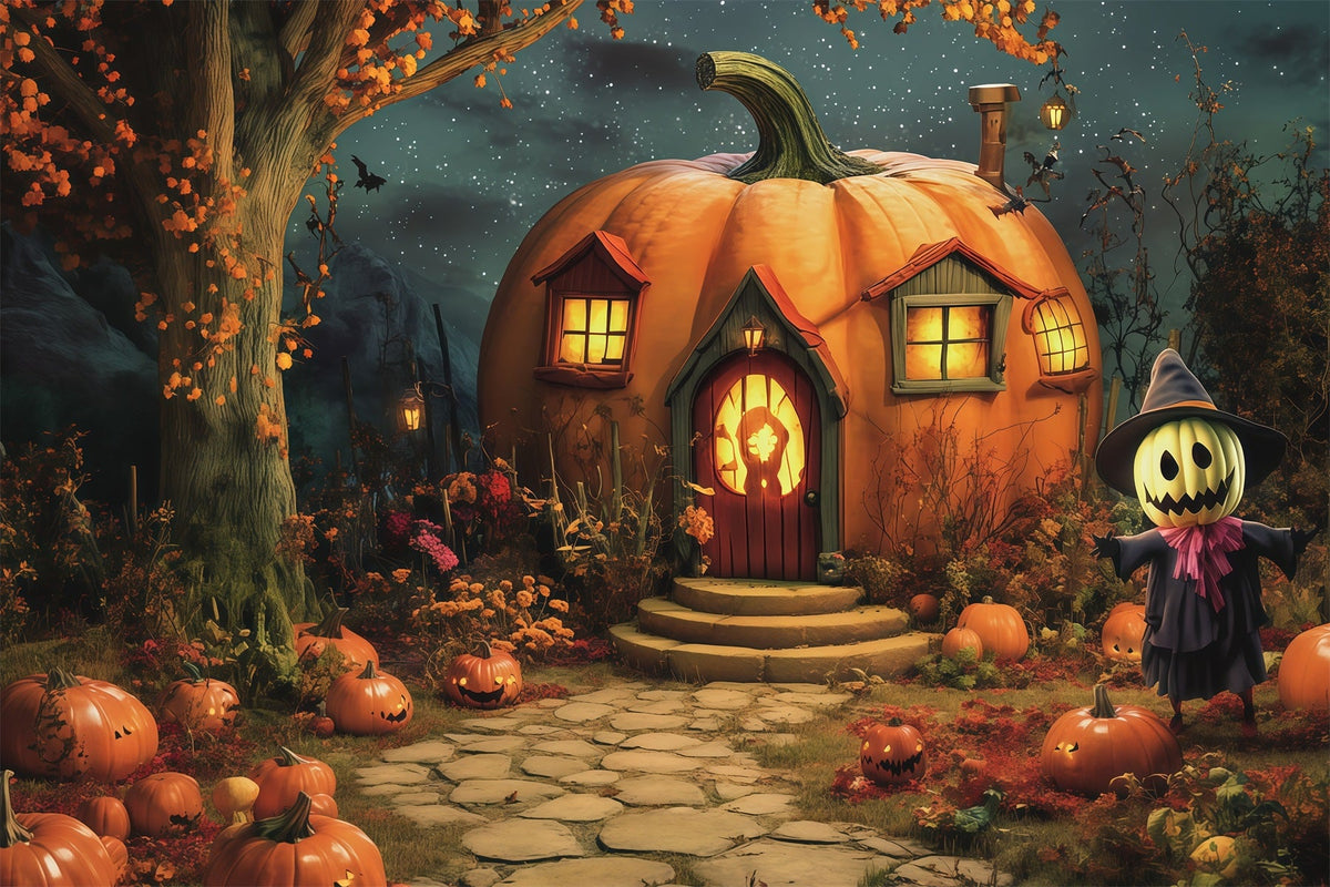 Idées De Décors Pour Halloween Citrouilles Maisonnette ÉpouvantailJardin Citrouilles Citrouilles Décor RR67-62