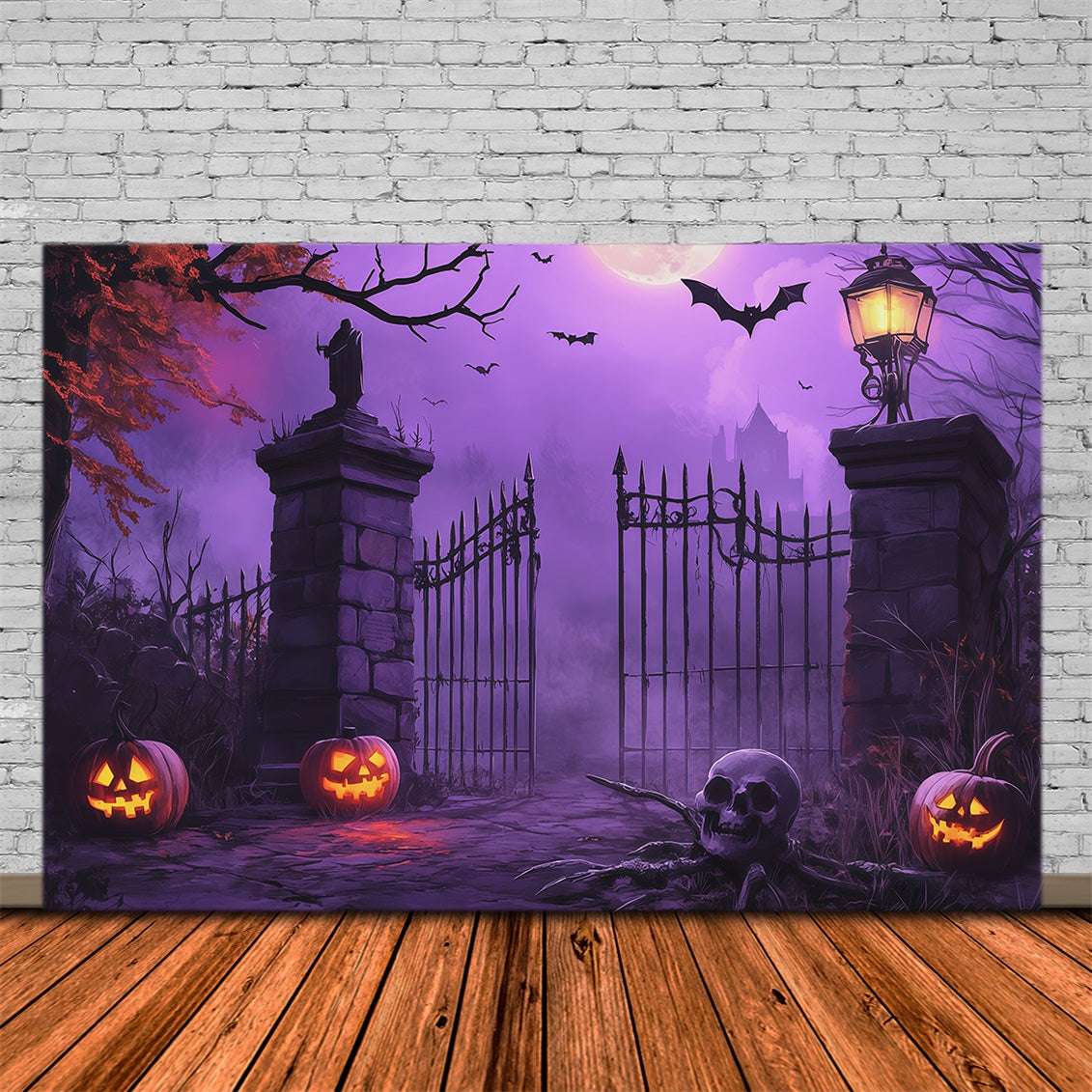 Idées De Décors D'Halloween À Faire Soi-Même Porte De Citrouilles De Cimetière RR67-94