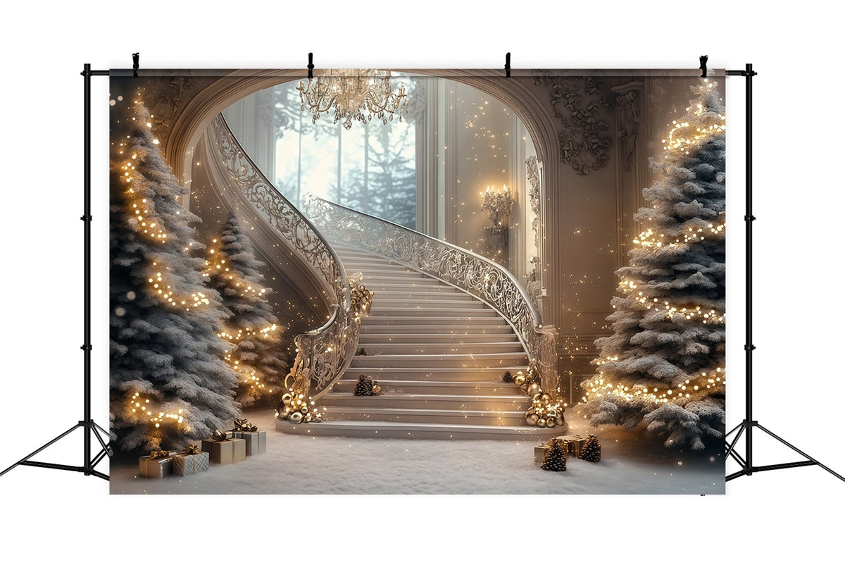 Grand Décor De Noël Grand Escalier Scintillant Décor De Noël RR69-2
