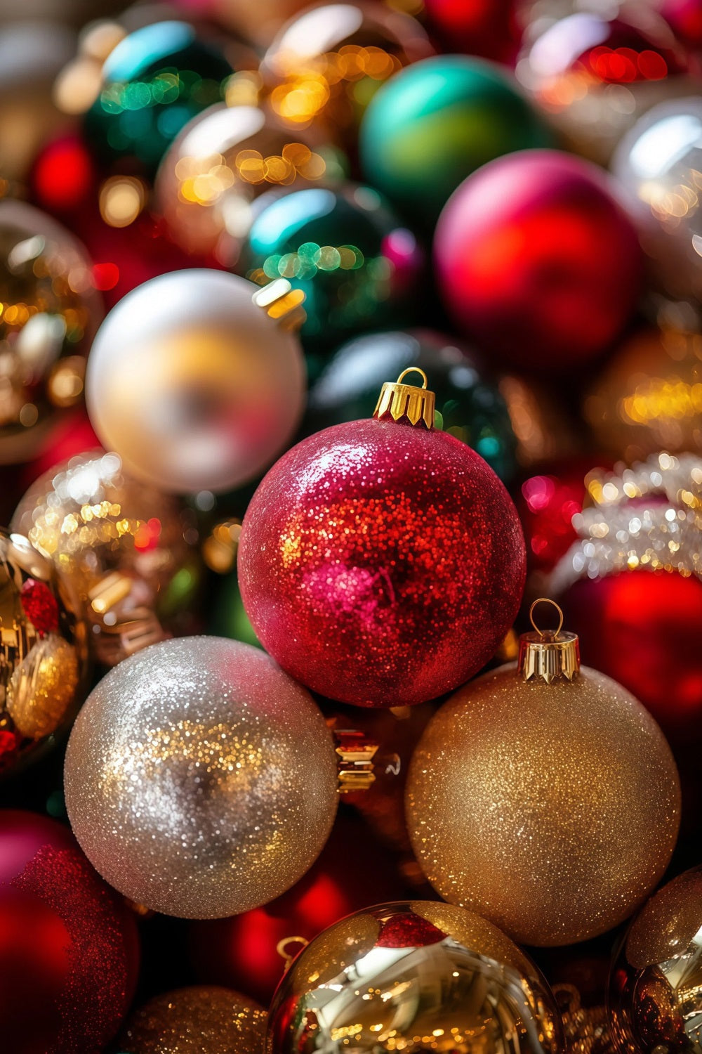 Décor De Boules De Noël Gros Plan Sur La Texture D'Une Boule Colorée Décors De Studio De Noël RR69-22