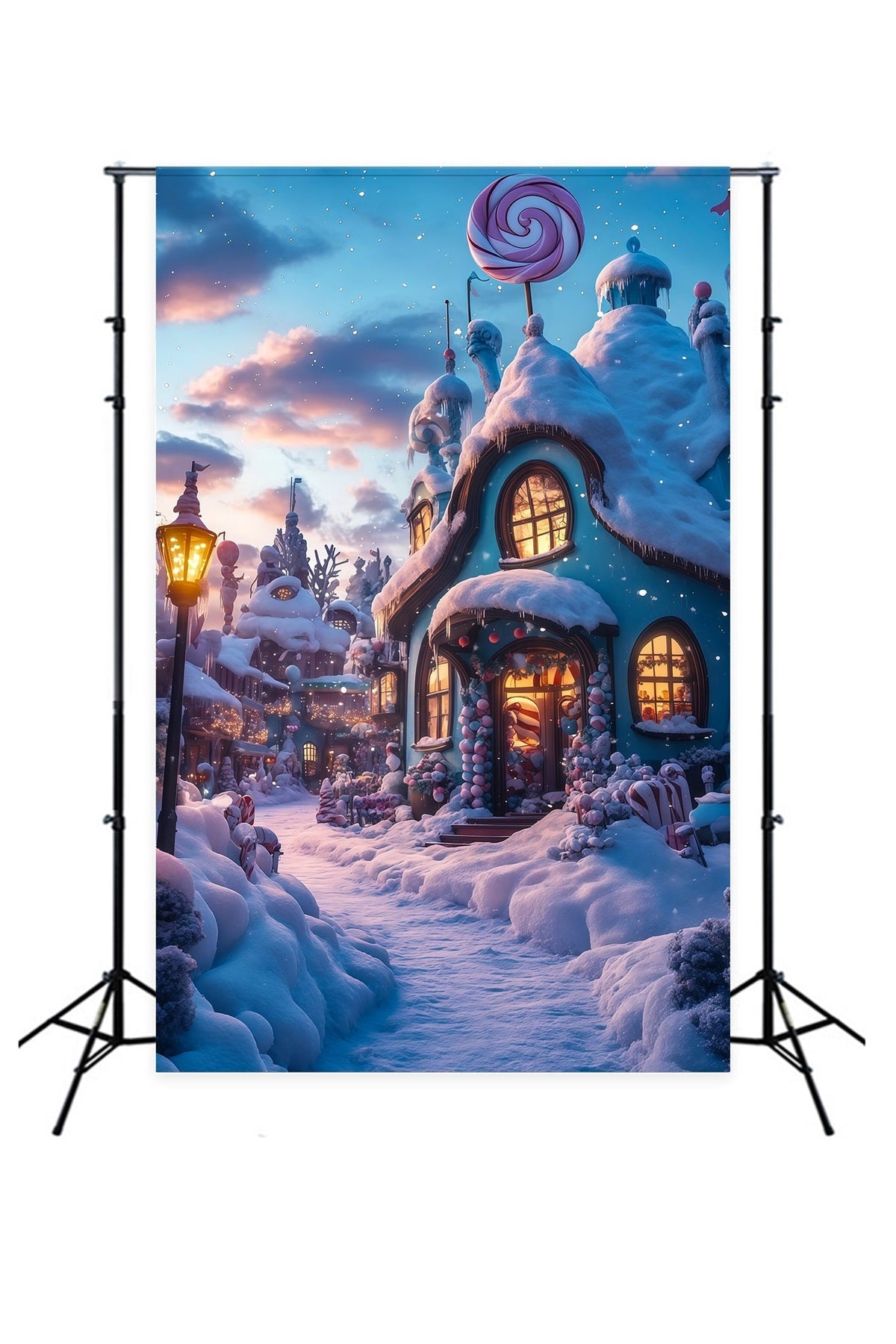 Décor De Village De Noël Maison Enneigée De Candyland Décors De Noël D'Intérieur RR69-28