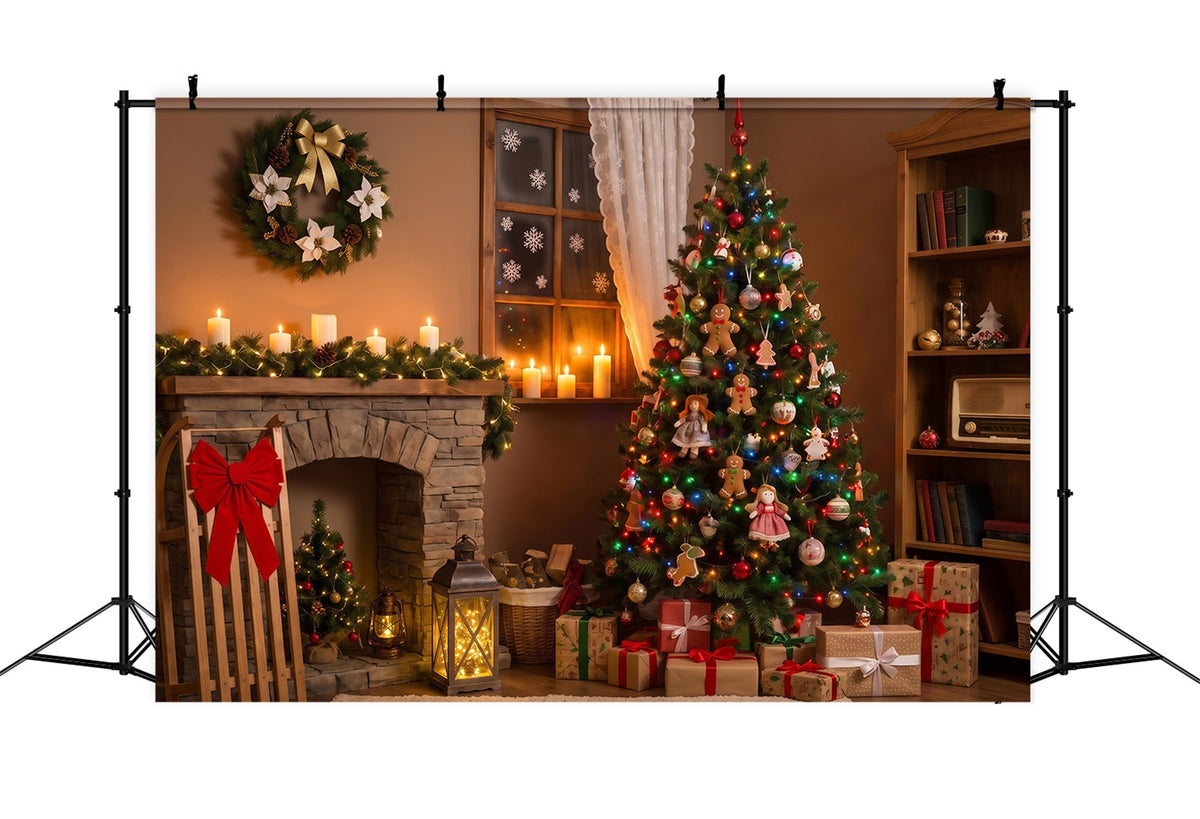 Décor De La Nuit De Noël Décoration De Poupée Pour Cheminée Cosy Décors Photographiques De Noël RR69-42