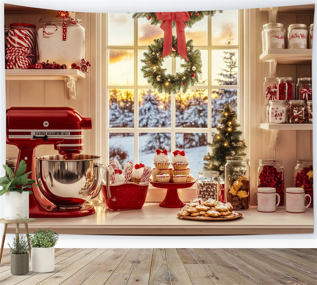Décor De Boulangerie De Noël Coin Pâtisserie De Candy Kitchen Décors De Noël RR69-48