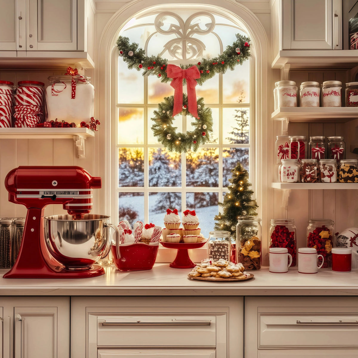 Décor De Boulangerie De Noël Coin Pâtisserie De Candy Kitchen Décors De Noël RR69-48