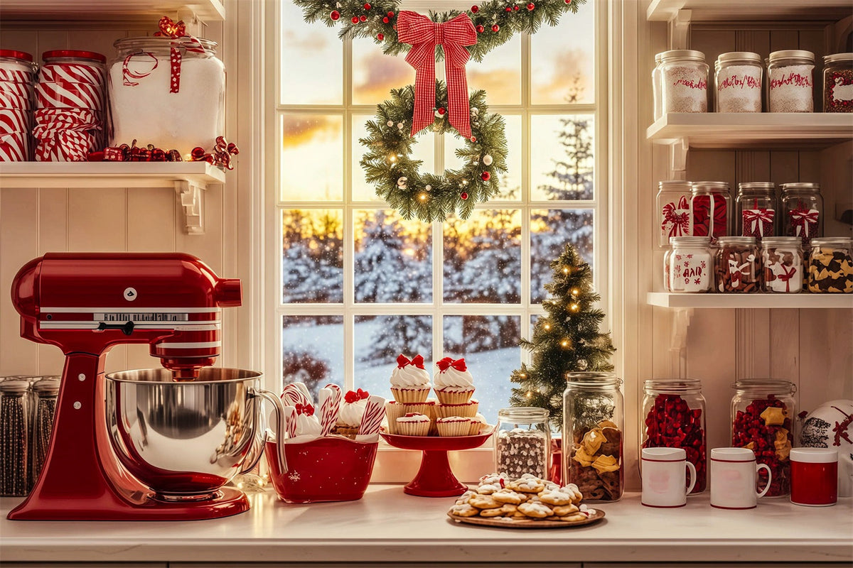 Décor De Boulangerie De Noël Coin Pâtisserie De Candy Kitchen Décors De Noël RR69-48