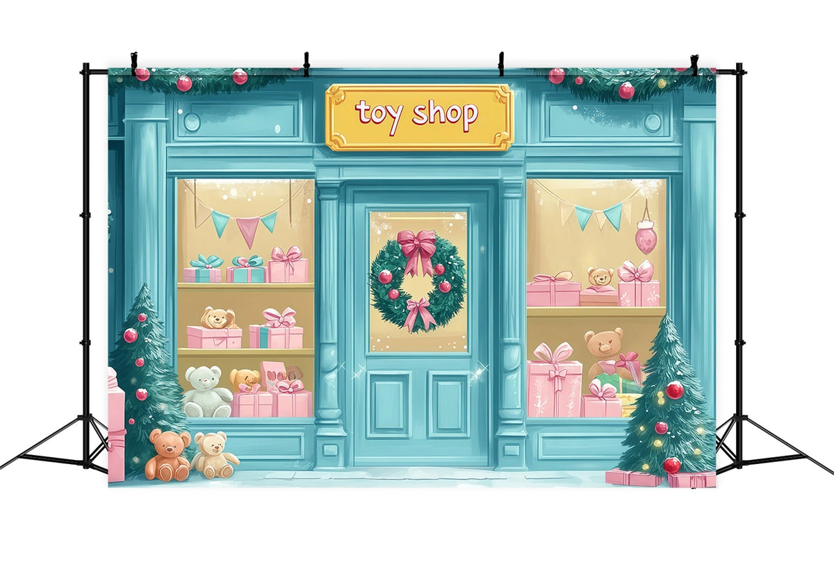 Décor De Magasin De Noël Boutique De Jouets Mignons Décor Photographique De Noël RR69-69