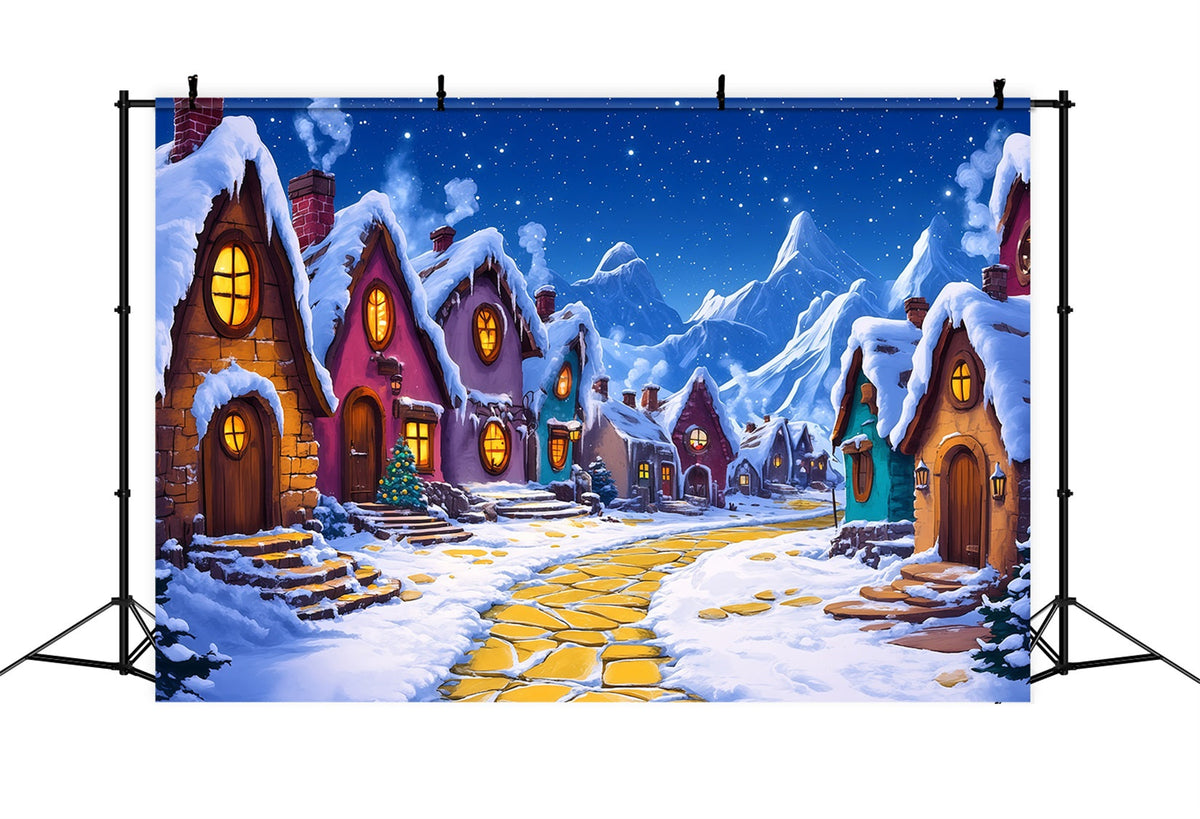 Décor De Village De Noël Chalet Enneigé De Conte De Fées Décor Intérieur De Noël RR69-84