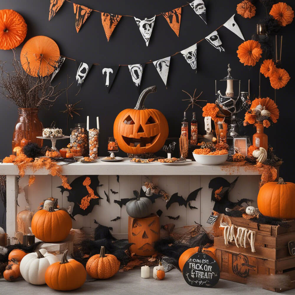 Toile de Fond de Photographie de Citrouilles et Chauves-Souris d'Halloween RR7-101