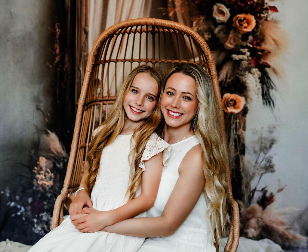 Toile de Fond Cadre en Bois avec Fleurs Bohèmes Luxuriantes RR8-520