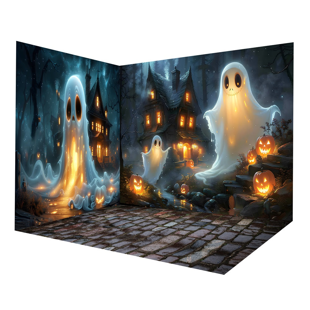 Ensemble de chambre de maison de sorcière fantôme lumineux pour Halloween RR8-654