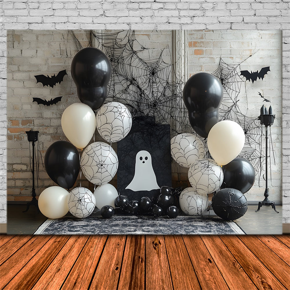 Toile de fond Mur décoré avec ballons pour Halloween RR9-87