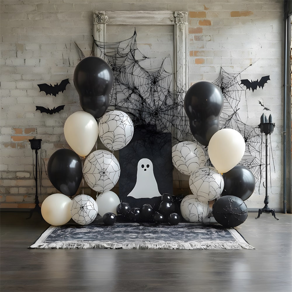 Toile de fond Mur décoré avec ballons pour Halloween RR9-87