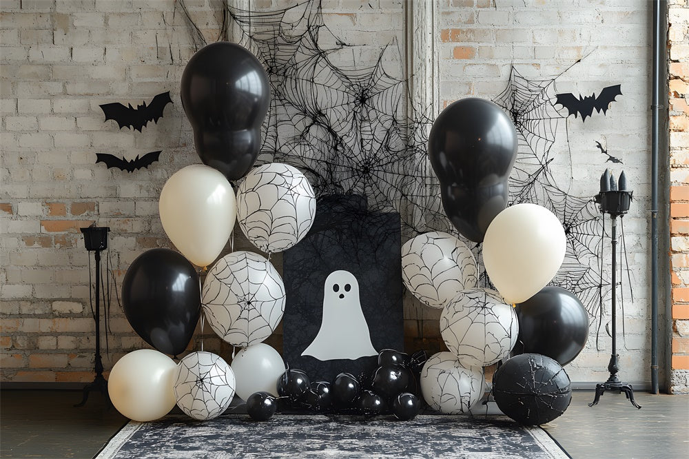 Toile de fond Mur décoré avec ballons pour Halloween RR9-87