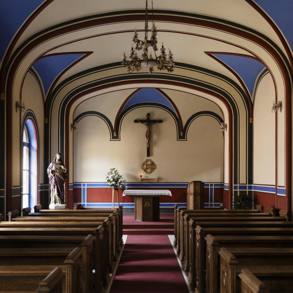 Fond studio paques Intérieur Église Gothique Arche Sacrée TWW3-10