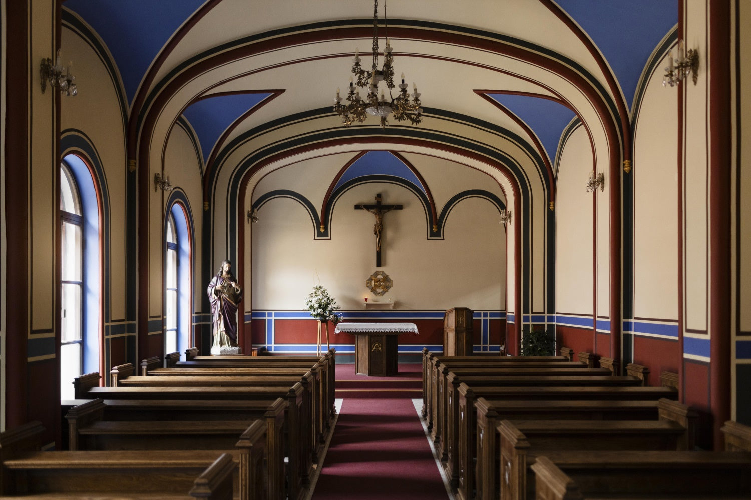 Fond studio paques Intérieur Église Gothique Arche Sacrée TWW3-10