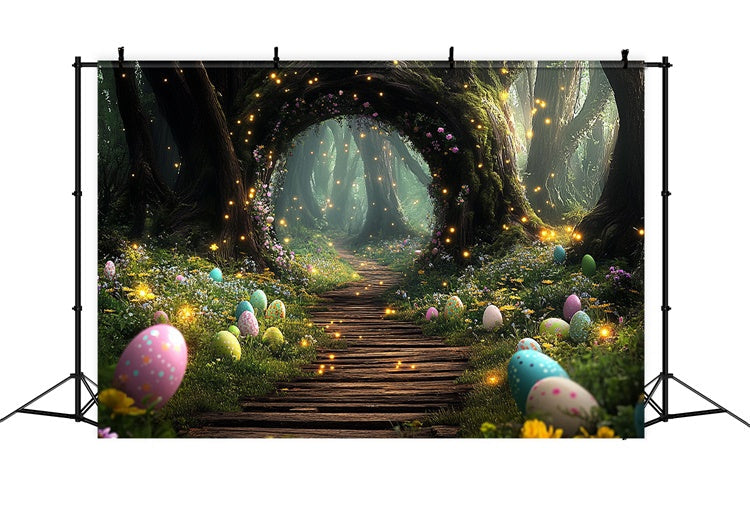 Toile de fond paques Forêt Magique Merveille des Œufs TWW3-13