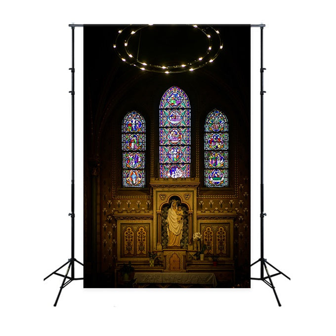 Fond studio paques Chapelle Sacrée Lumière Divine TWW3-16