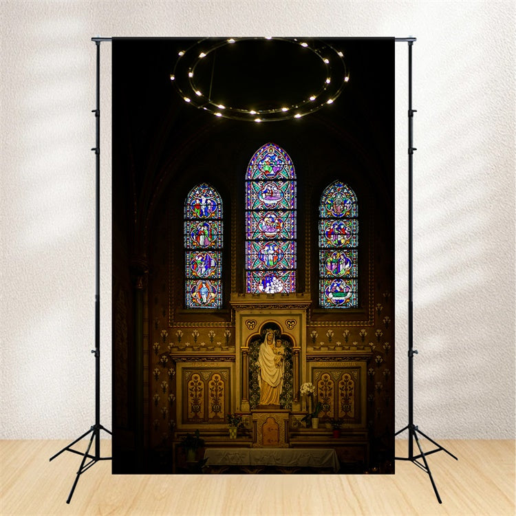 Fond studio paques Chapelle Sacrée Lumière Divine TWW3-16