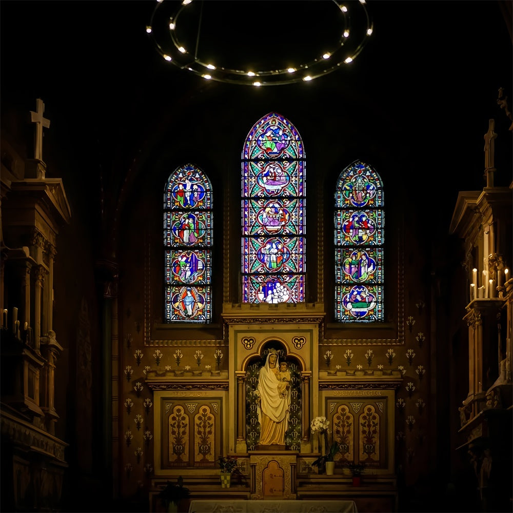 Fond studio paques Chapelle Sacrée Lumière Divine TWW3-16