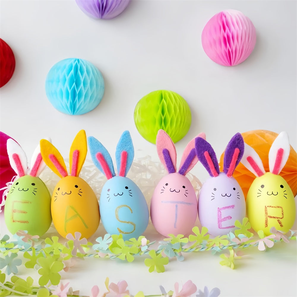 Fond studio photo paques Fête du Lapin Pastel et Œufs TWW3-25