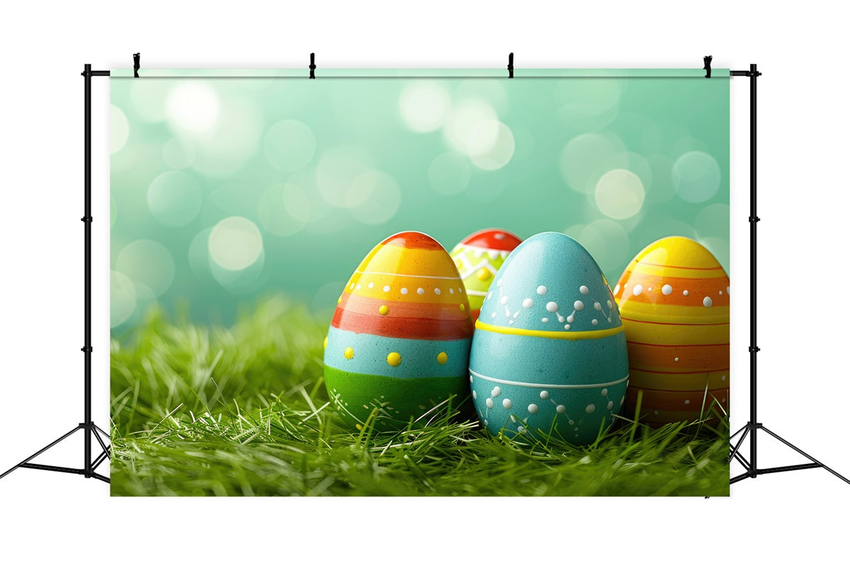 Toile de fond paque Fête des Œufs Colorés TWW3-39