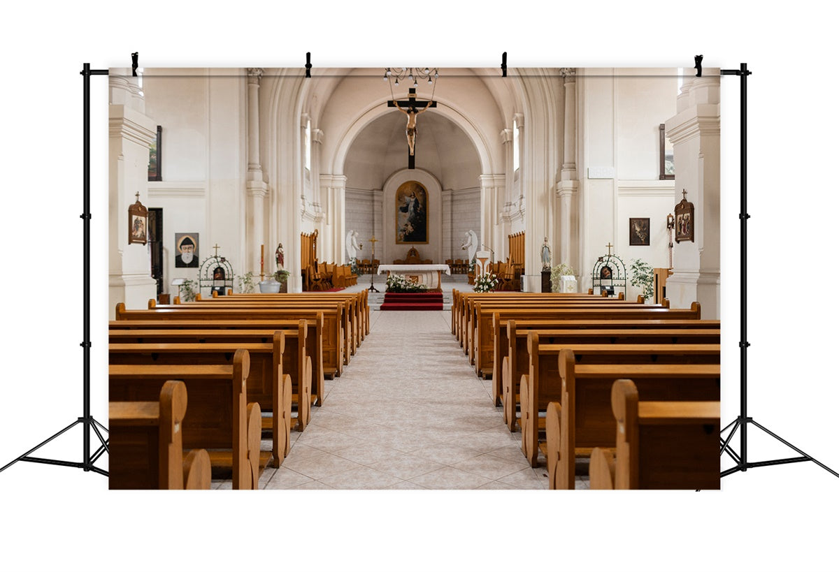 Toile de fond paque Autel Sacré Église Élégante TWW3-9