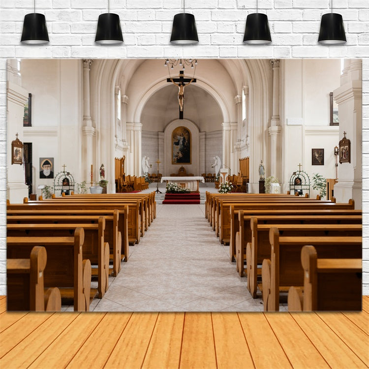 Toile de fond paque Autel Sacré Église Élégante TWW3-9