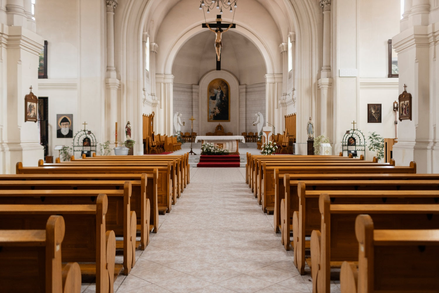 Toile de fond paque Autel Sacré Église Élégante TWW3-9
