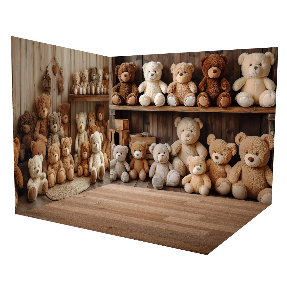 Ensemble de Salle Nouveau-né Ours en Bois TWW5-19