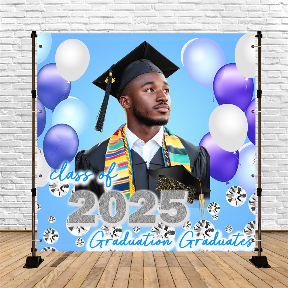 Toile de Fond de Graduation Personnalisée Diamant Étincelant TWW5-30