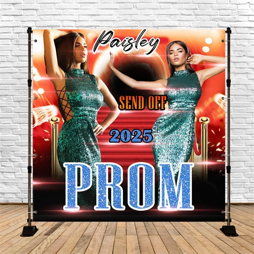 Toile de Fond de Graduation 2025 Tapis Rouge Personnalisée TWW5-34