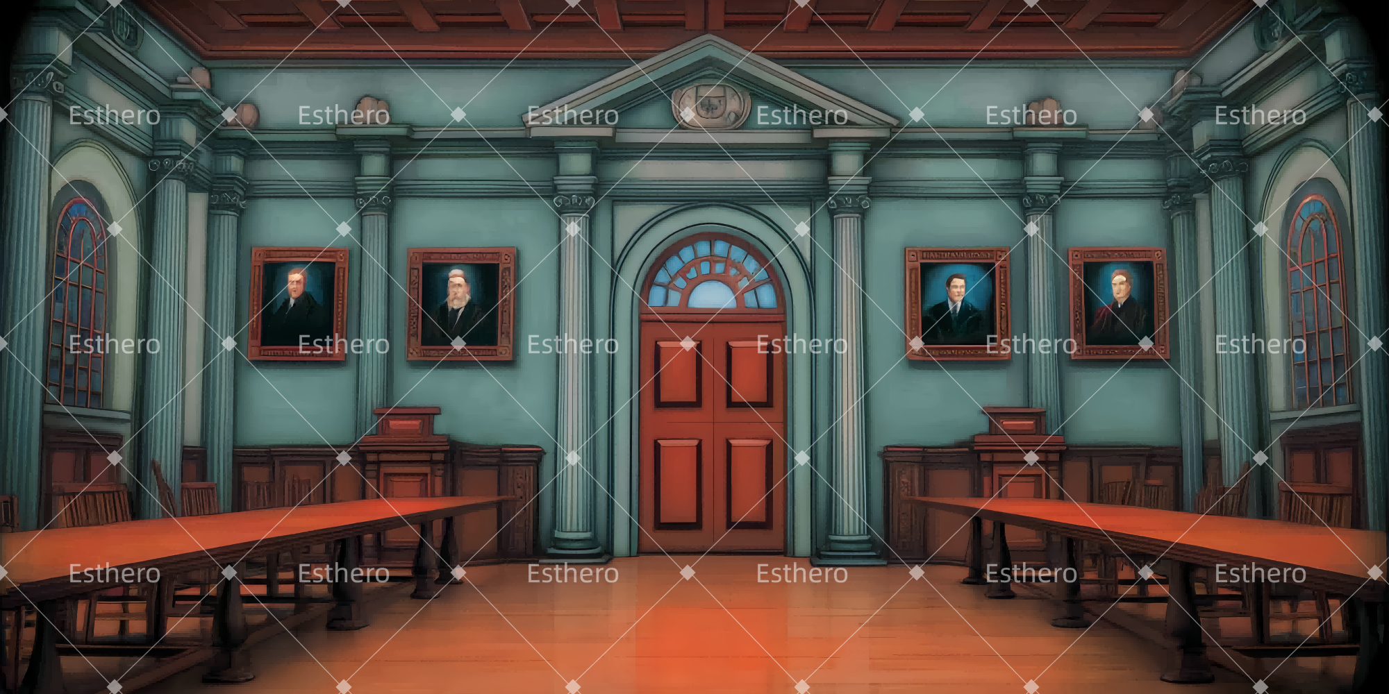 Fond de Scene Salle de Cours de Droit de Harvard TWW510-T18