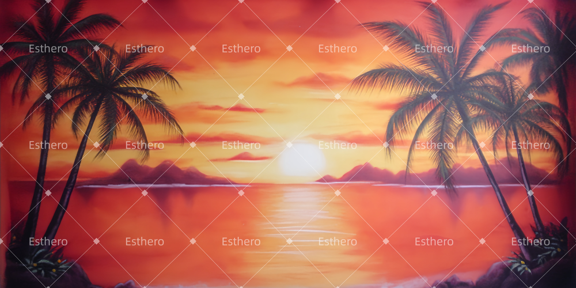 Toile de fond de Scene Chemin de la Falaise TWW510-T30