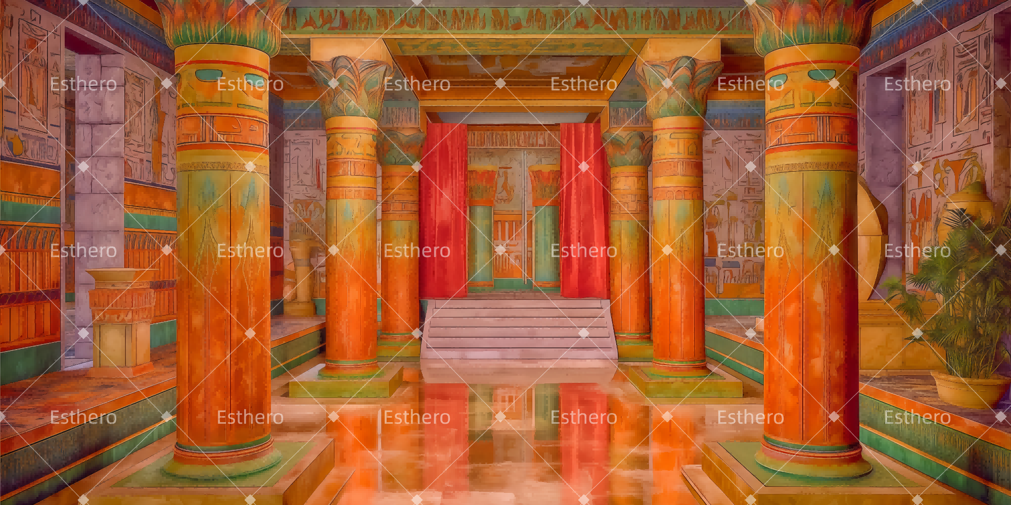 Fond de Scène Palais du Pharaon TWW510-T4