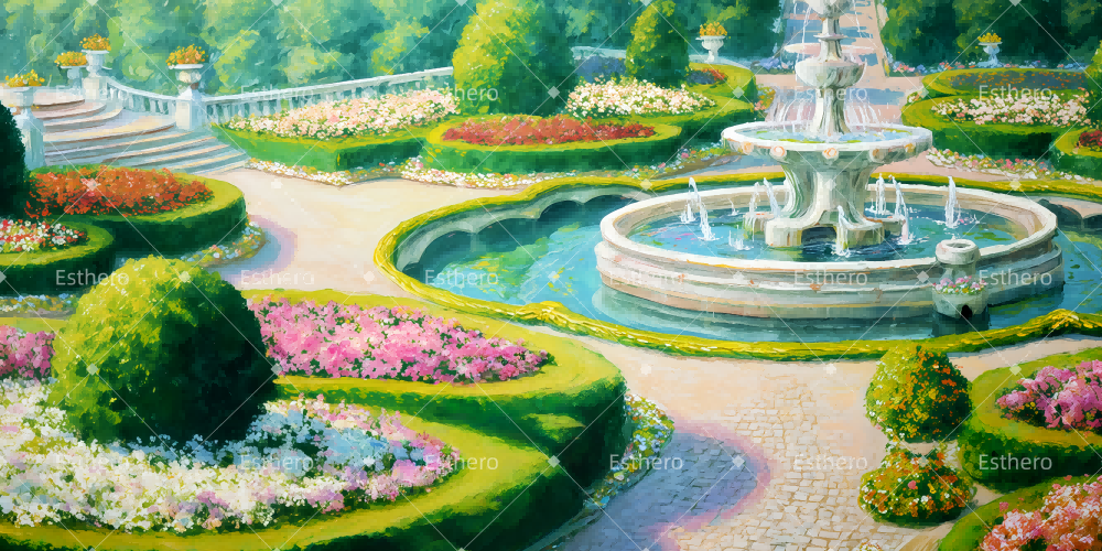 Fond de Scène Jardin Du Château TWW510-T50