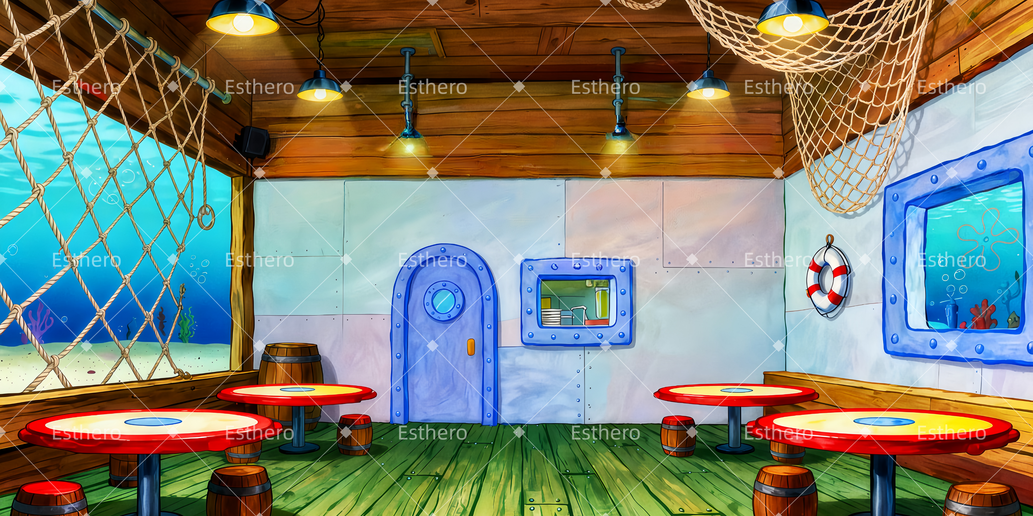 Fond de Scène Personnalisé Le Krusty Krab TWW511-T127