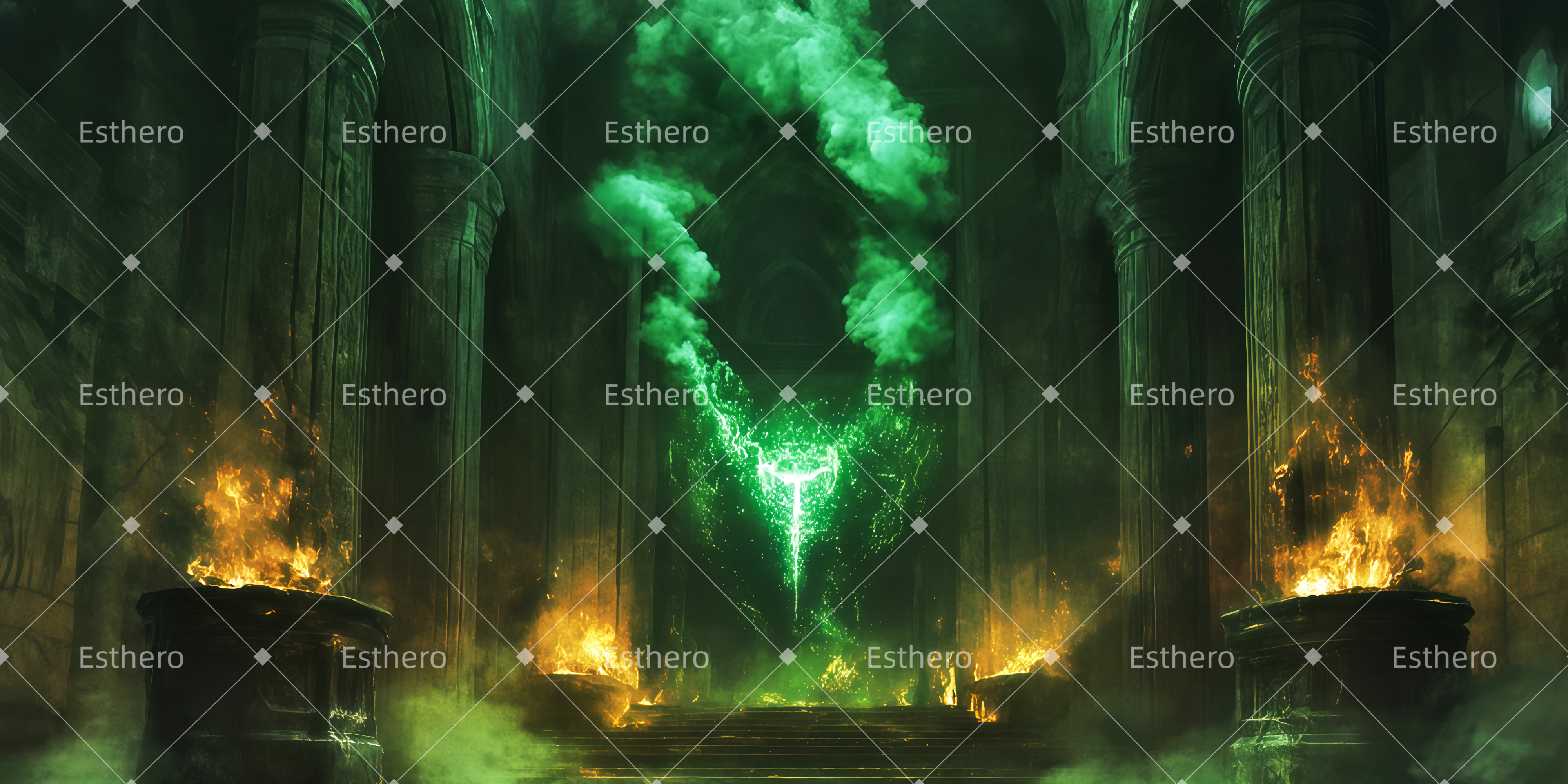 Fond de Scene La chambre du sorcier TWW511-T130