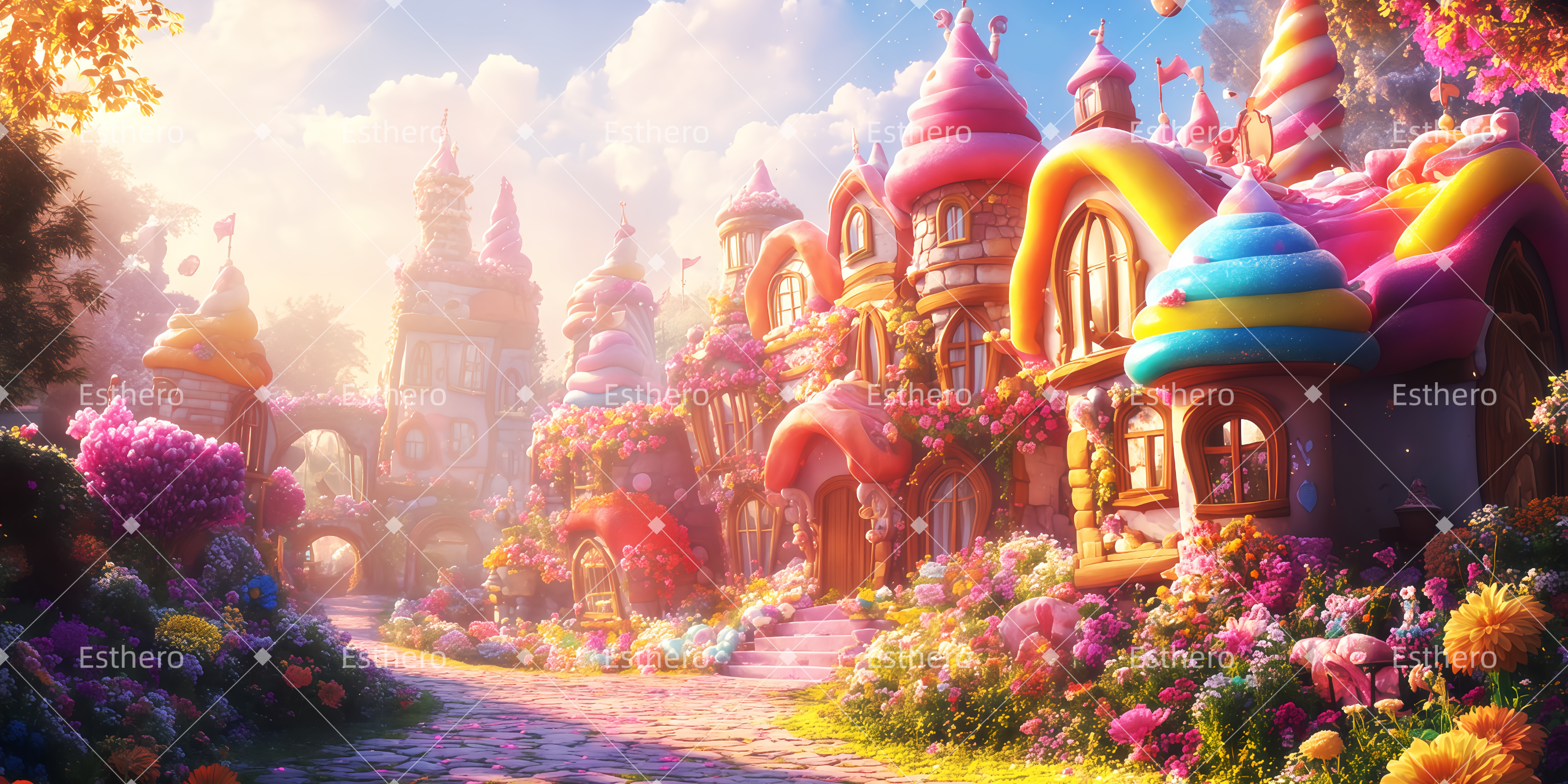 Toile de fond Theatre Le pays des Munchkins TWW511-T134