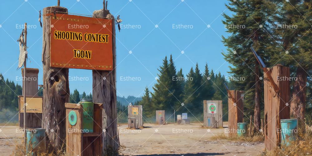 Fond de Scène Personnalisé Concours De Tir TWW511-T14